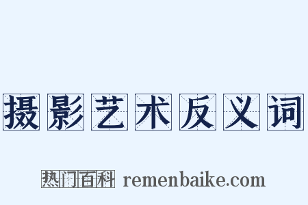 摄影艺术反义词是什么意思的图片